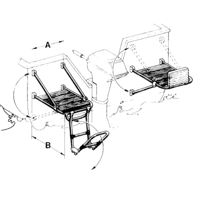 Plateforme de bain avec échelle 2 marches