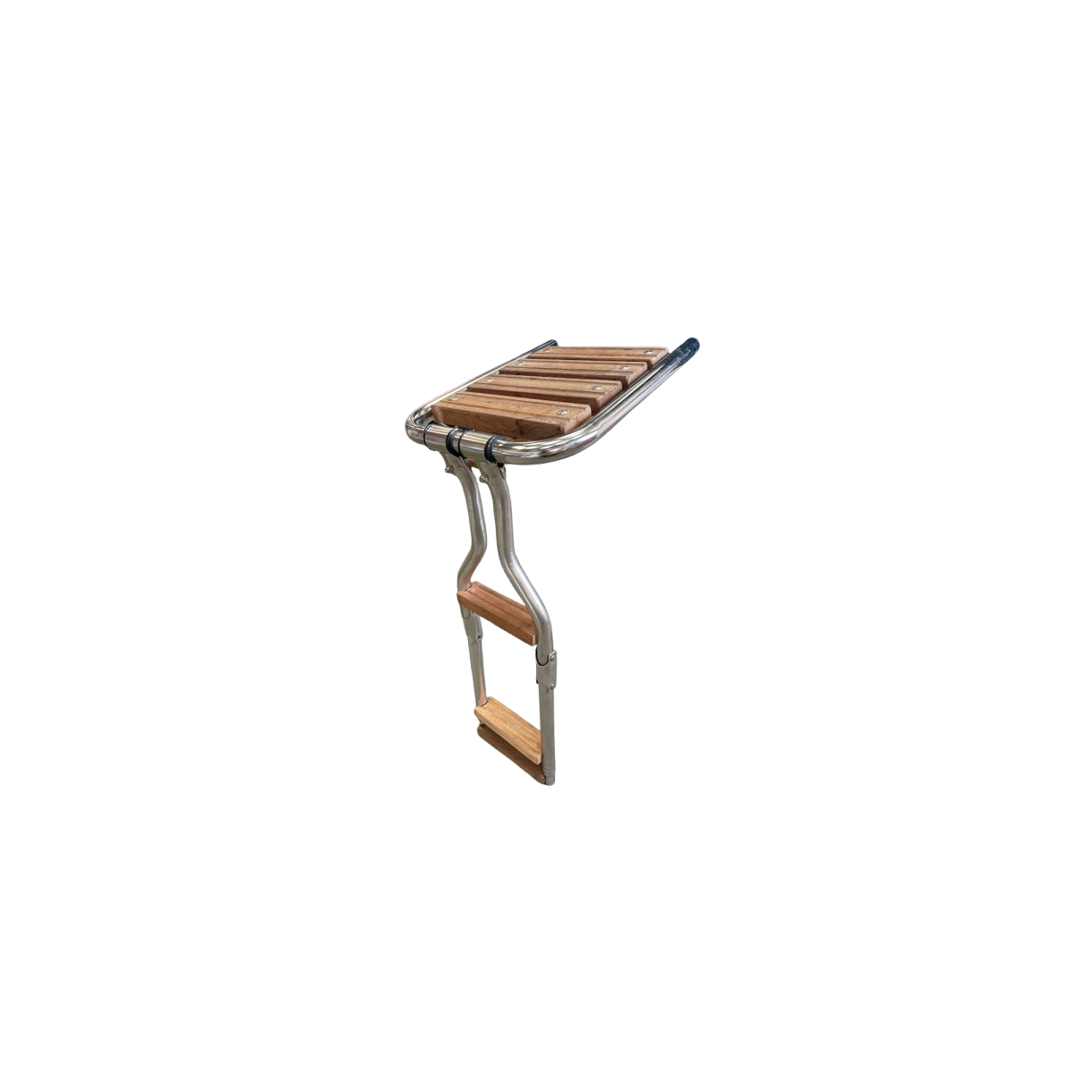 Échelle De Bain 3 Marches 88x16 Cm – Accrochable, Alu Léger, Antidérapant, Avec Entretoises Articulées, Pour Bateau Ou Quai