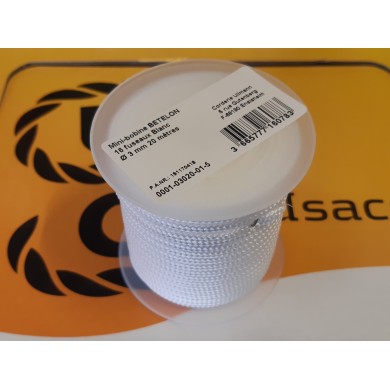 Bobine de Garcette  3 mm  blanc